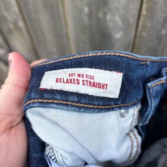 Lucky Brand Boy Mid Rise Relaxed Straight Jeans 4 - Picture 5 of 6